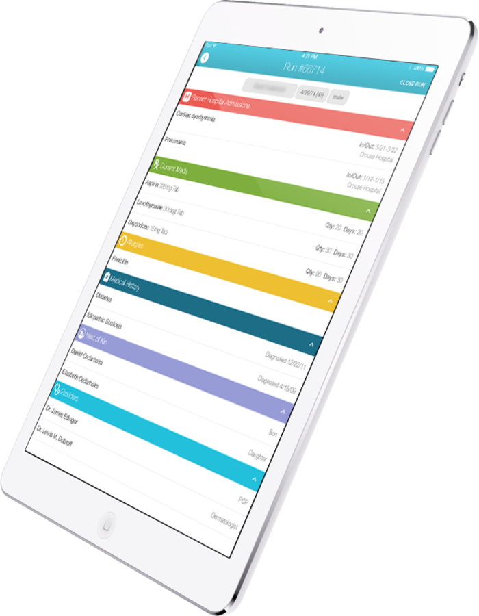 The AtTheScene app on a tablet